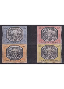 1972  San Marino Allegorie 4 valori nuovi Sassone 851-4